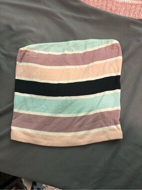 American Eagle Outfitters Striped Ribbed Tube Top - Pink, Mint, Black, Cream